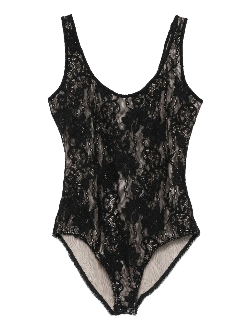 Zimmermann Floral-lace Bodysuit In Black
