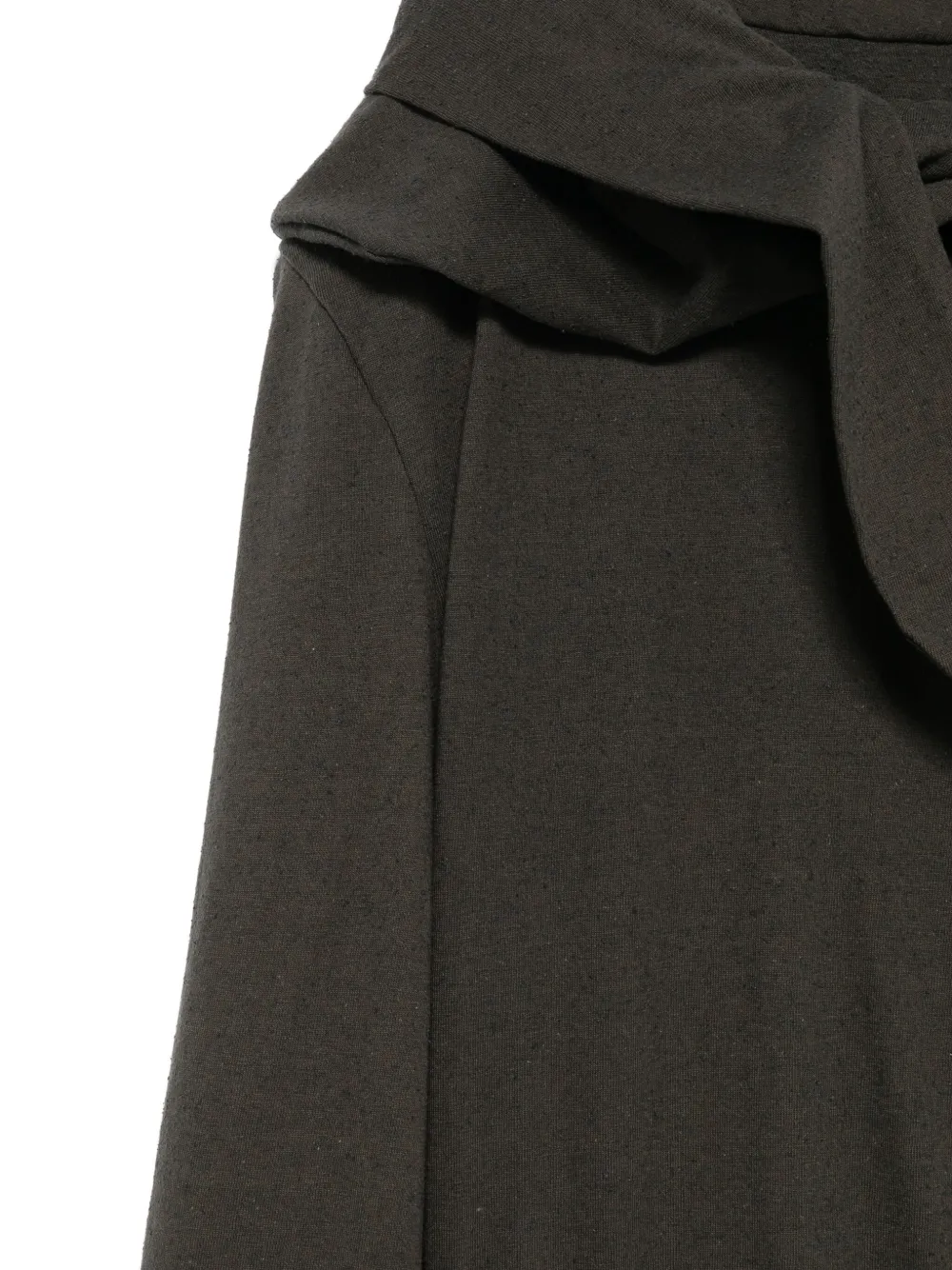 Magda Butrym Draped-neck Tie-neck Sweatshirt In Gray