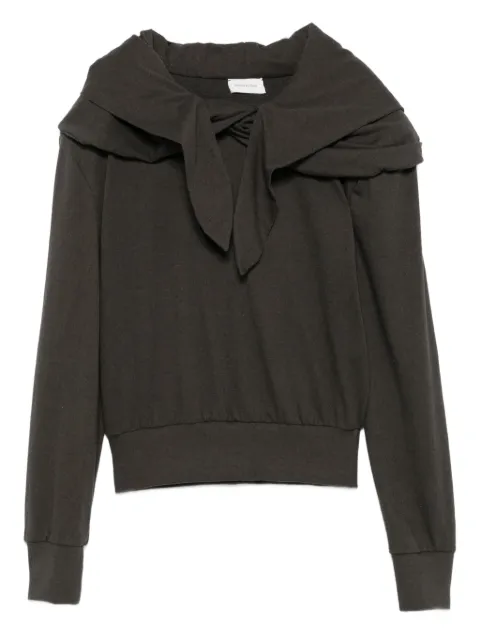 Magda Butrym draped-neck tie-neck sweatshirt