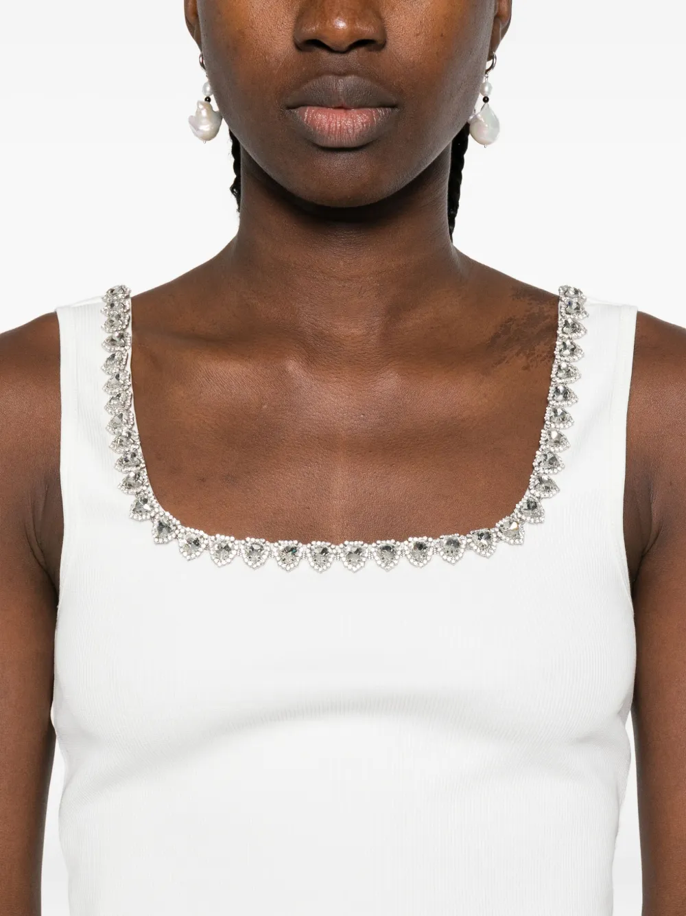 ZIMMERMANN embellished neckline top Wit