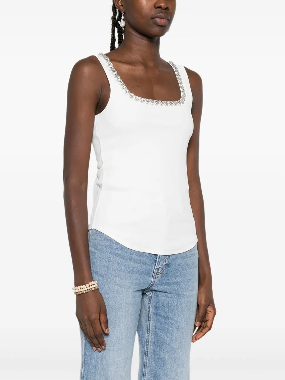 ZIMMERMANN embellished neckline top Wit