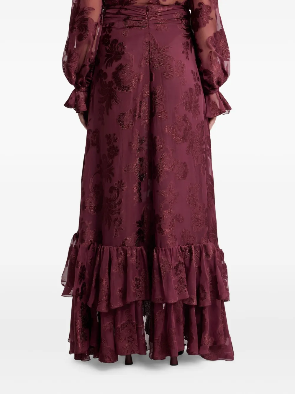 ETRO Maxi-rok met bloemenprint en ruches Rood