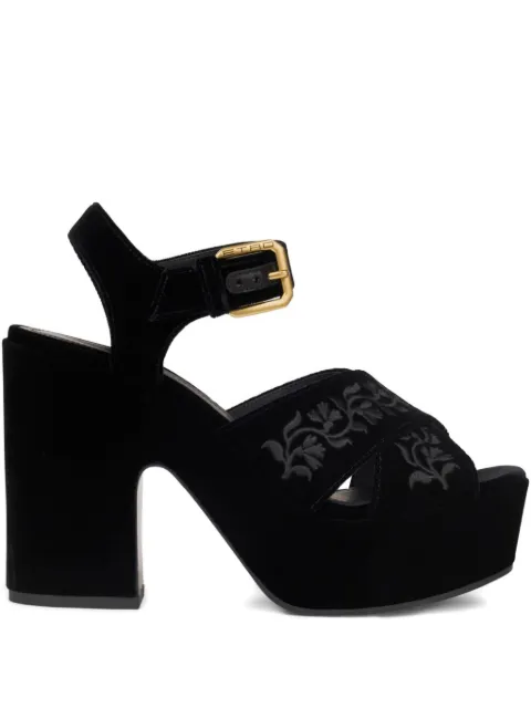 ETRO 100mm velvet sandals