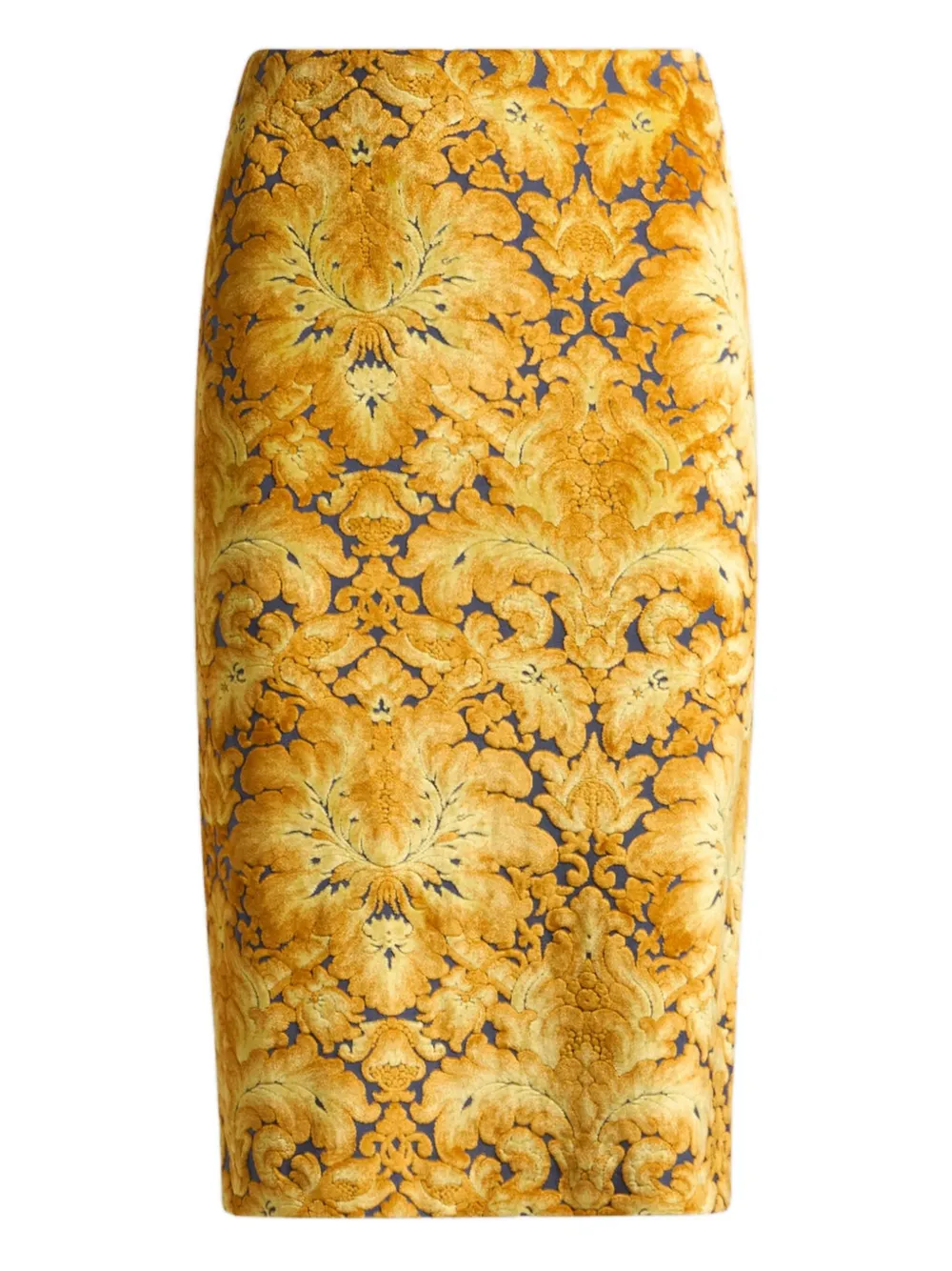 ETRO Chenille midi-rok met jacquard Geel