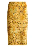 ETRO chenille jacquard midi skirt - Yellow