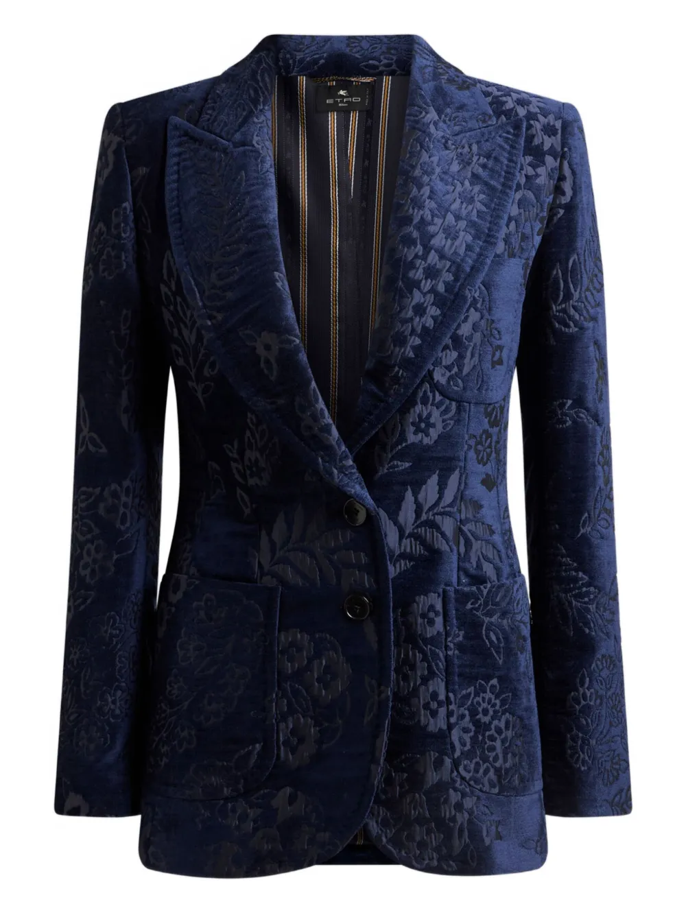 ETRO Blazer met bloemjacquard Blauw