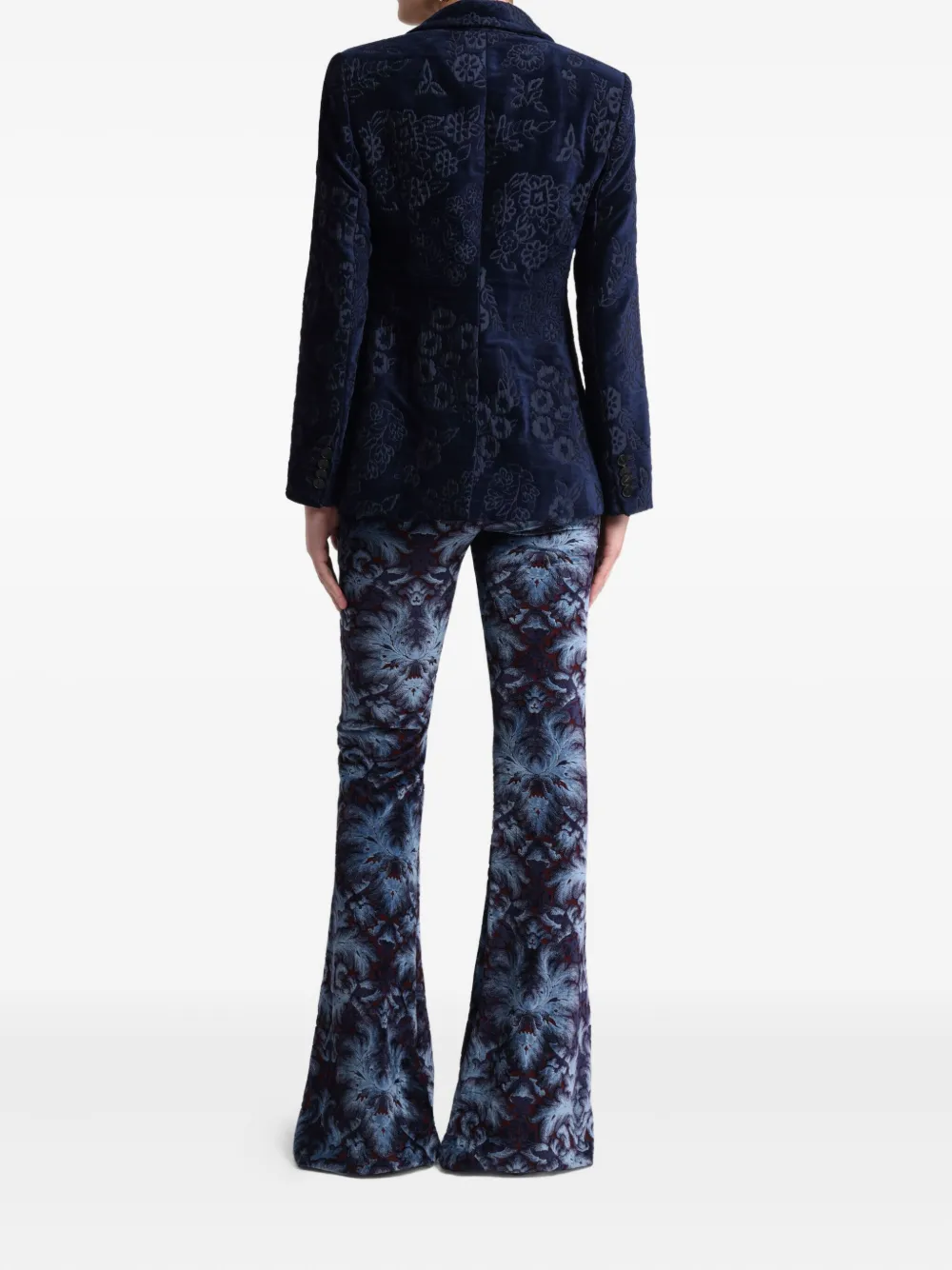 ETRO Blazer met bloemjacquard Blauw