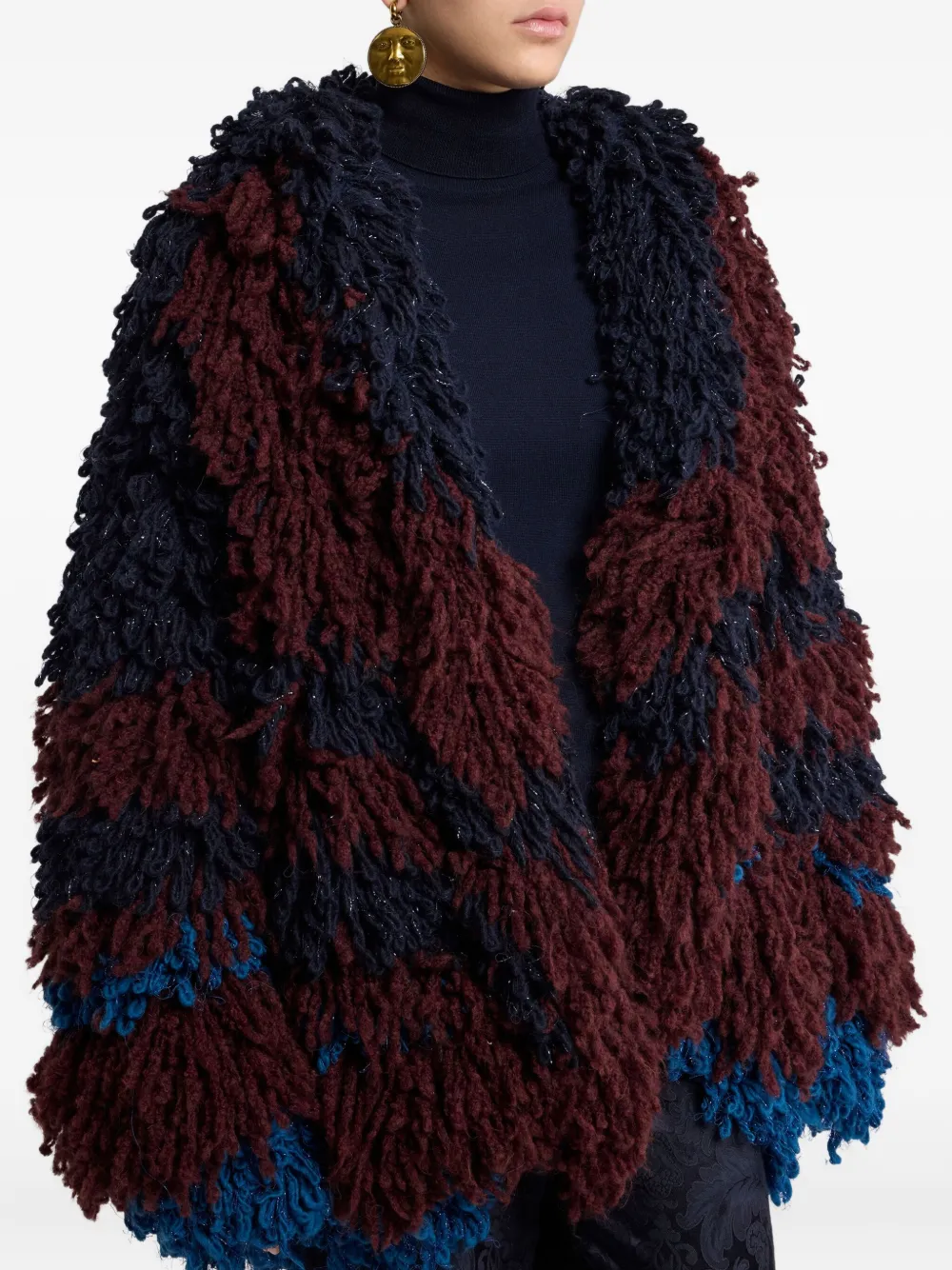 Etro Wool And Alpaca-blend Jacket In Multi