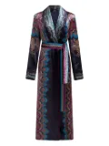 ETRO paisley-print velvet robe - Blue