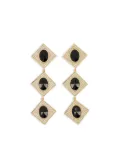 Self-Portrait crystal-embellished earrings - Gold