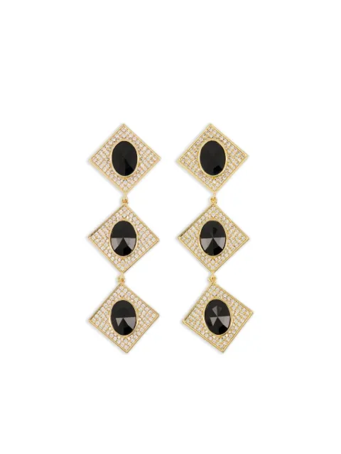 Self-Portrait crystal-embellished earrings