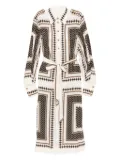 ZIMMERMANN geometric-print belted dress - Neutrals