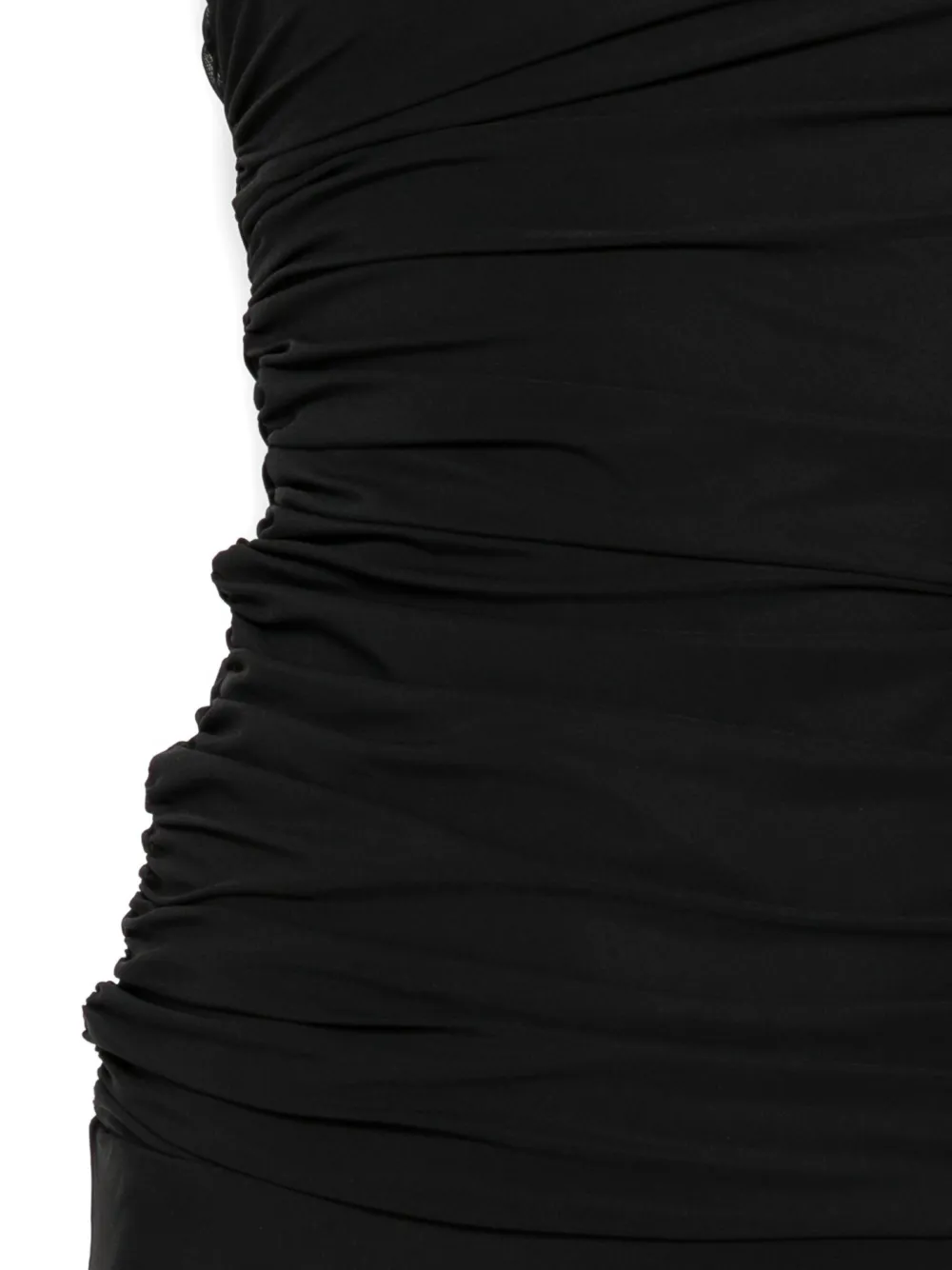 Nensi Dojaka Body met ruches en tulen detail Zwart