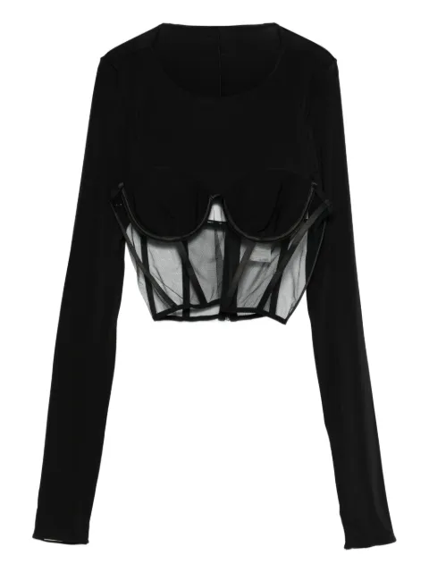 Nensi Dojaka mesh-panel T-shirt