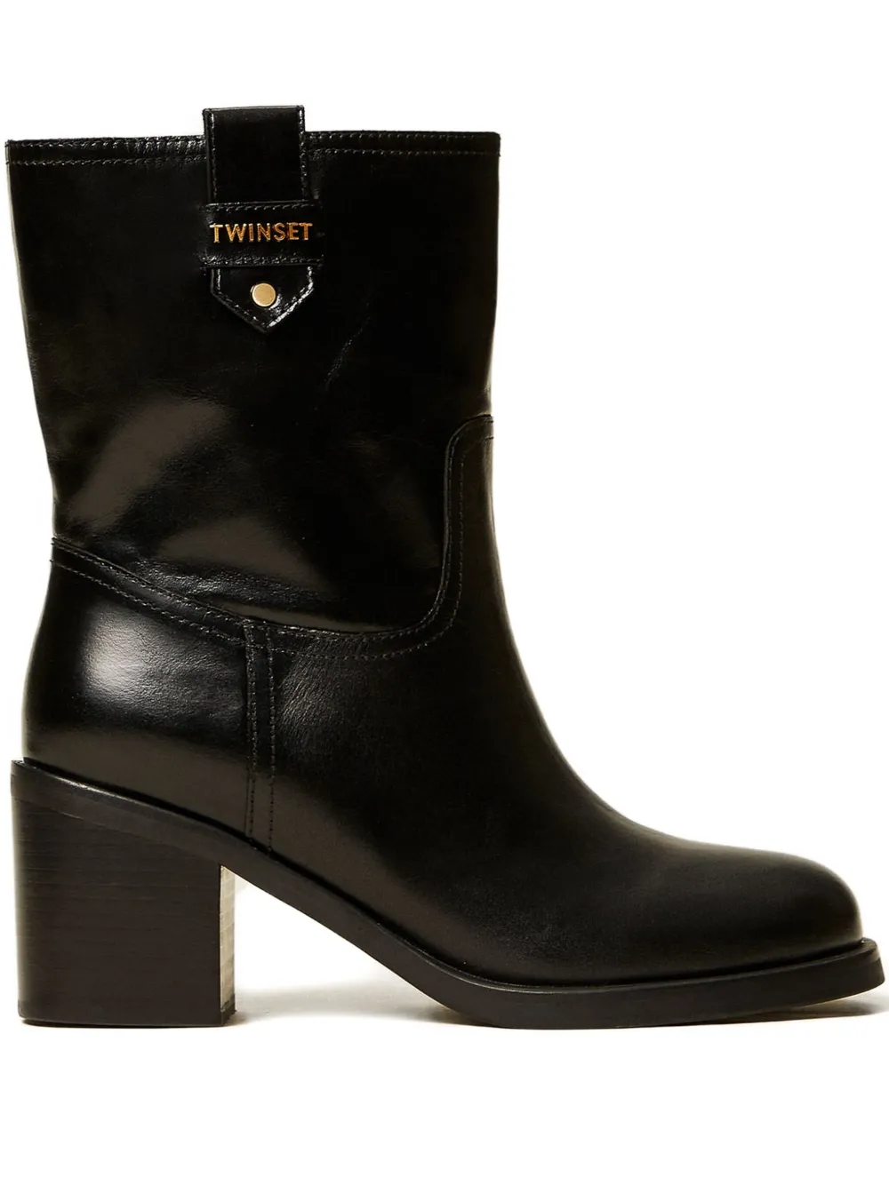 TWINSET 70mm logo-plaque boots Black