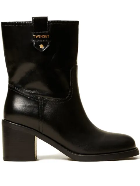 TWINSET 70mm logo-plaque boots