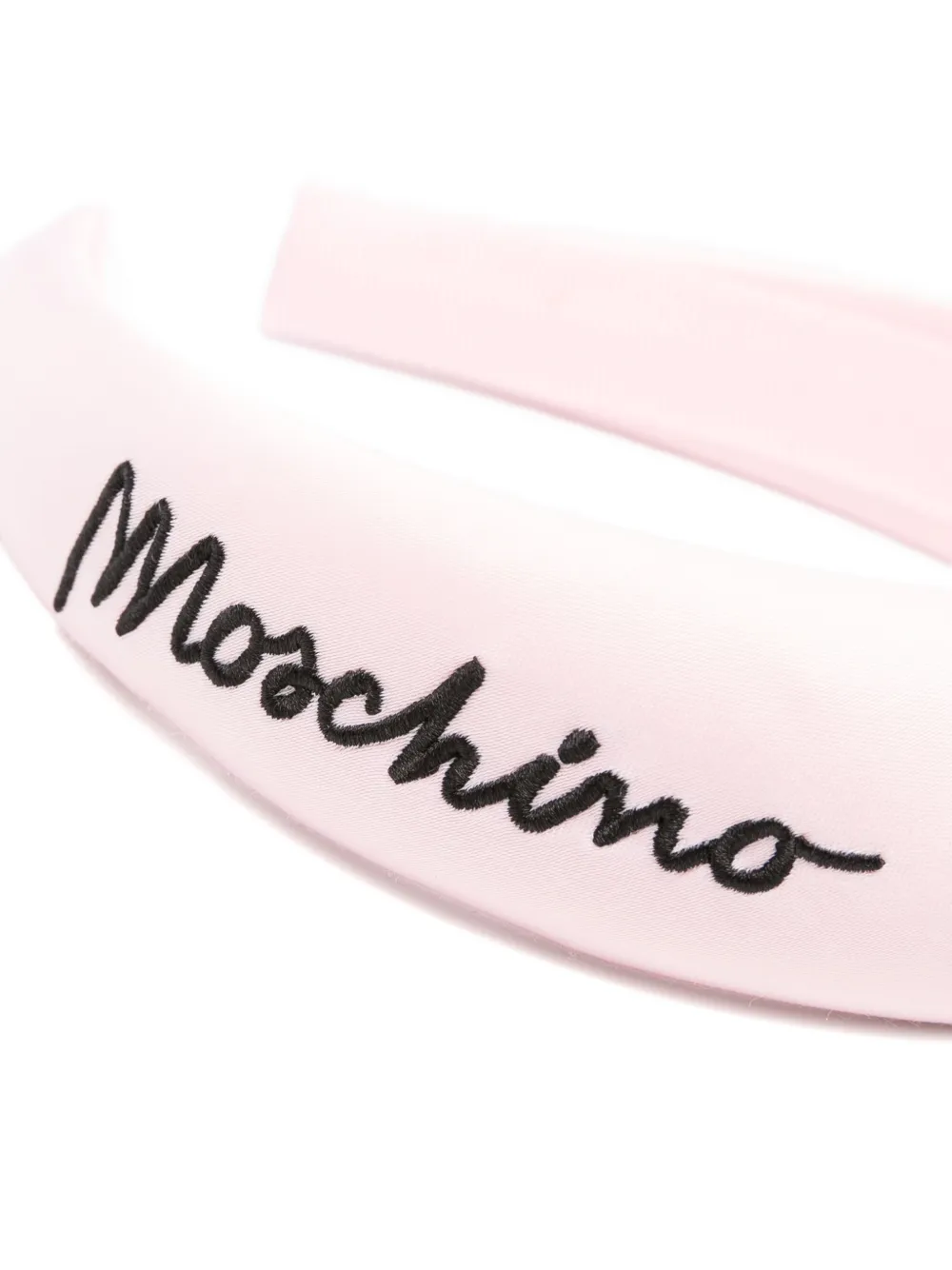 Moschino Kids Haarband met geborduurd logo Roze