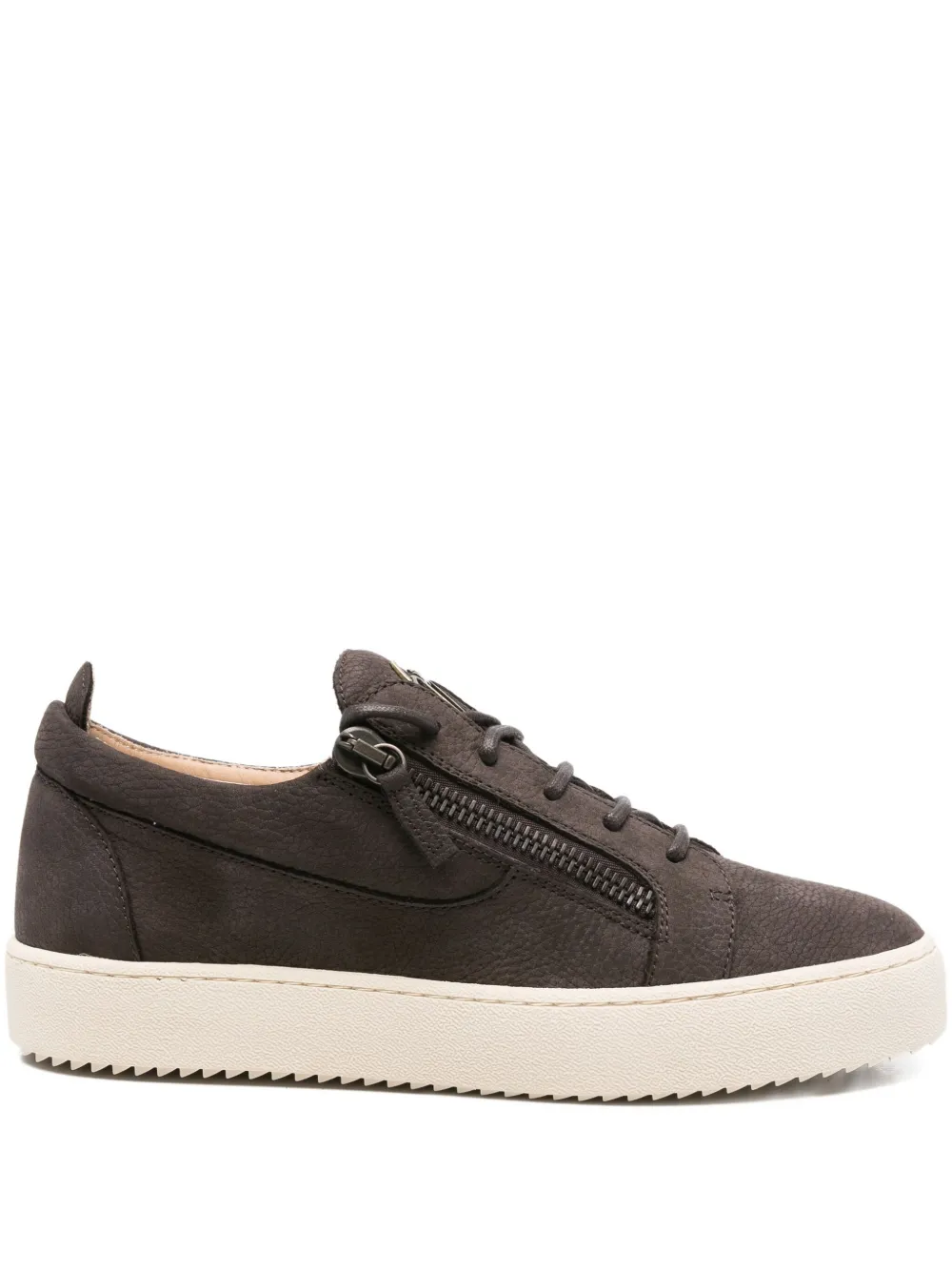 Giuseppe Zanotti lace-up leather trainers Brown
