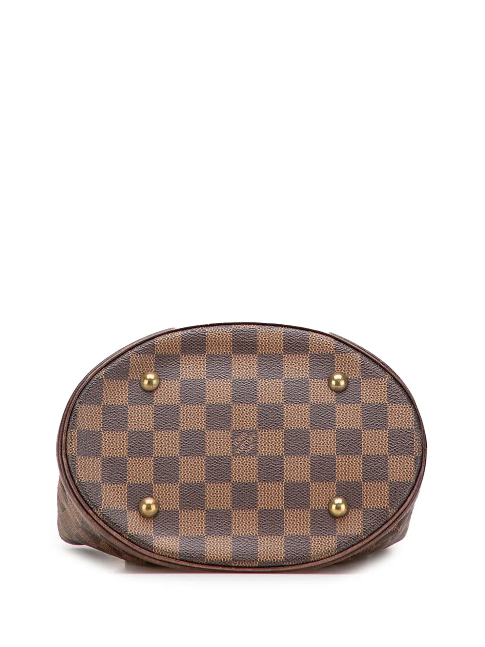 Pre-owned Louis Vuitton 2000 Damier Ebene Marais Bucket Bag In Brown
