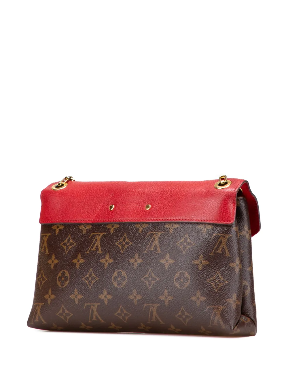 Pre-owned Louis Vuitton 2016 Monogram Pallas Chain Shoulder Bag In Brown