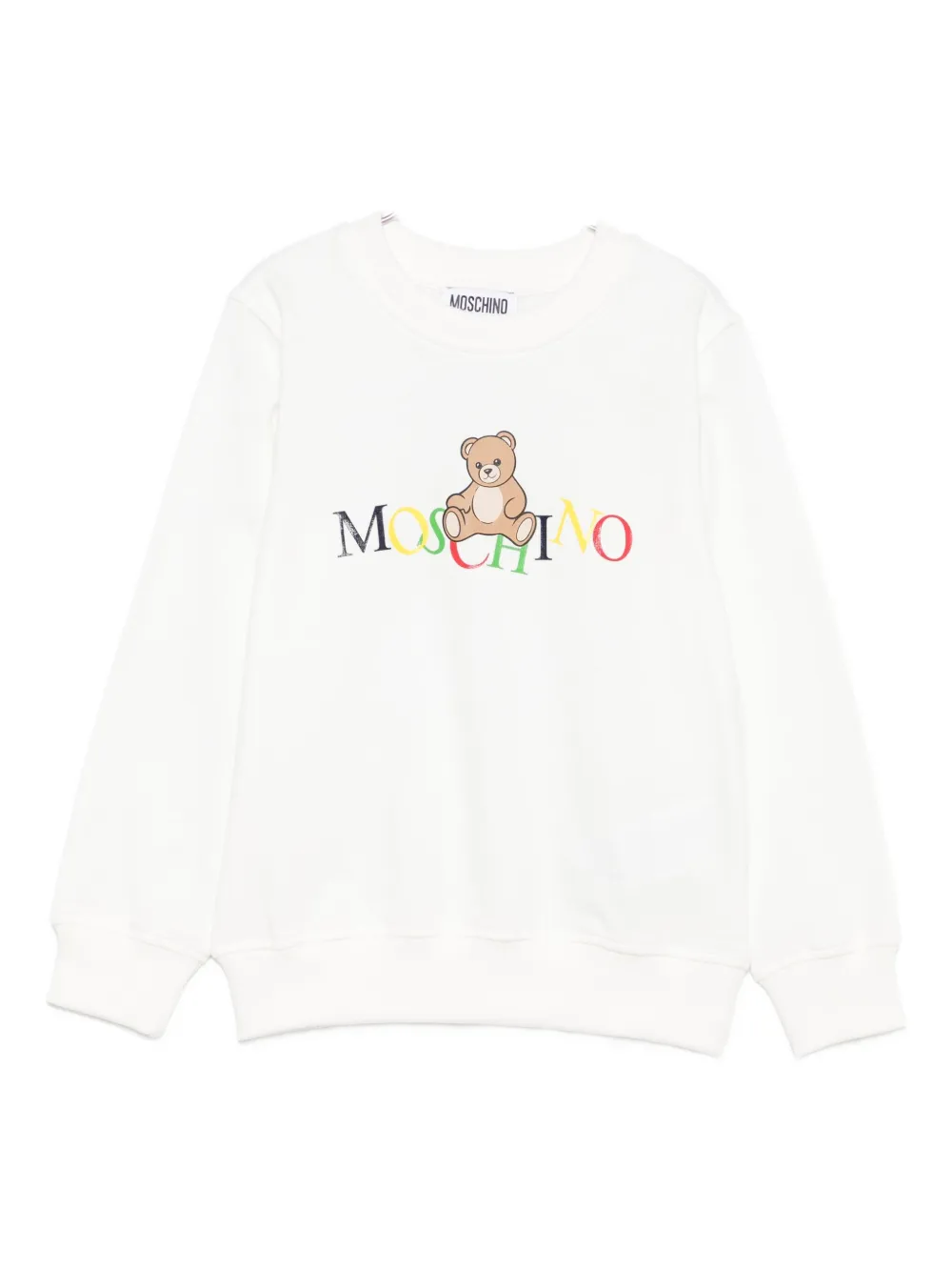 Moschino Kids teddy-print sweatshirt - ホワイト Moschino Kids teddy-print sweatshirt - ホワイト