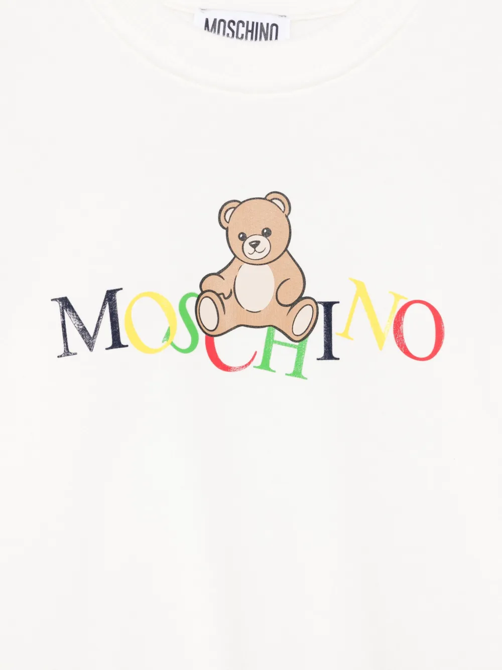 Moschino Kids Sweater met teddybeerprint Wit