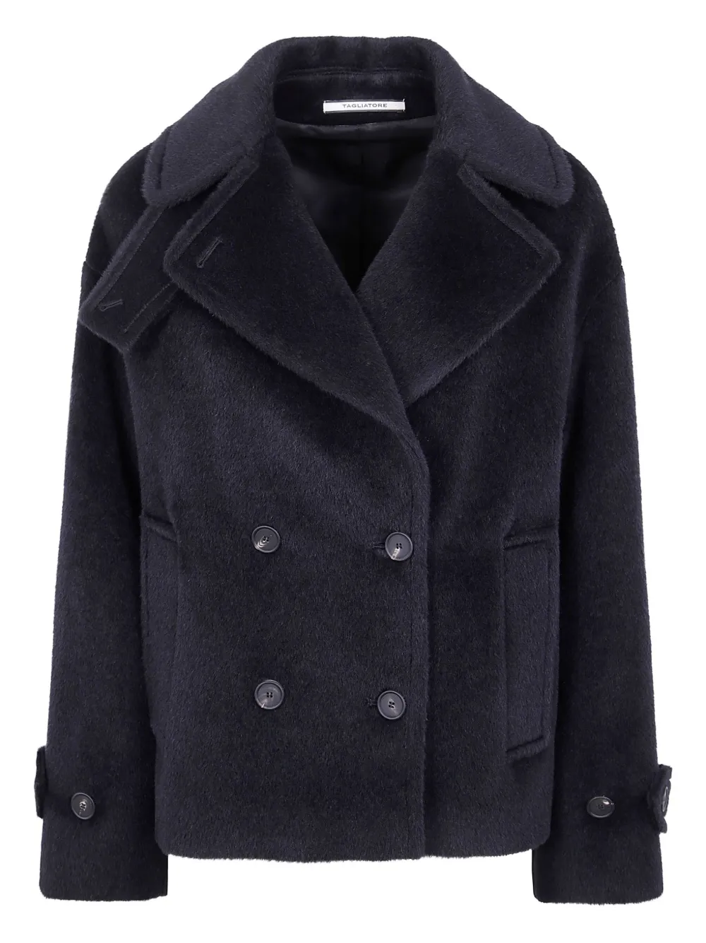 Tagliatore Sheila Double-breasted Alpaca-wool-blend Jacket In Blue