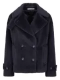 Tagliatore Sheila double-breasted alpaca-wool-blend jacket - Black
