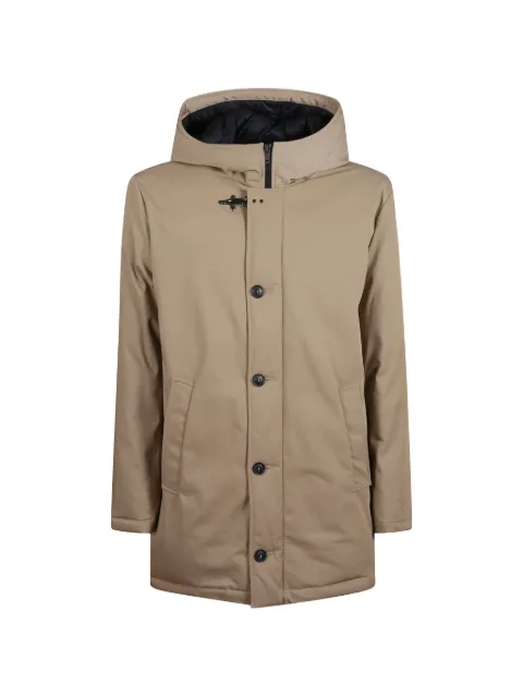 Fay button hooded jacket