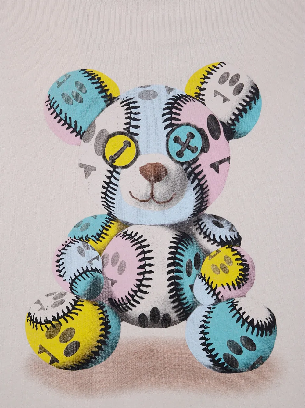 BARROW Hoodie met teddybeerprint Beige