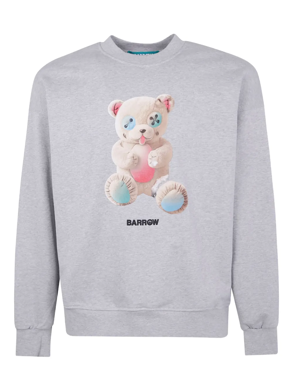 BARROW teddy-print crew-neck sweatshirt | Grey | Image 1