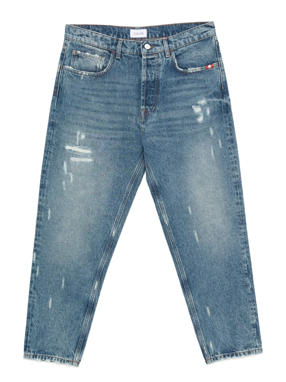 AMISH distressed frayed jeans | Blue | Image 1