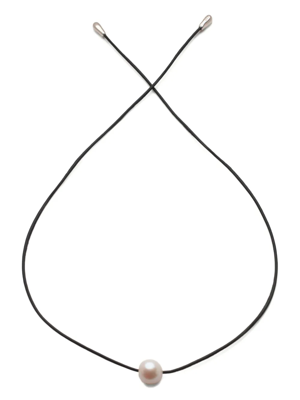 Sophie Buhai Silver Circle Pearl Necklace In Black