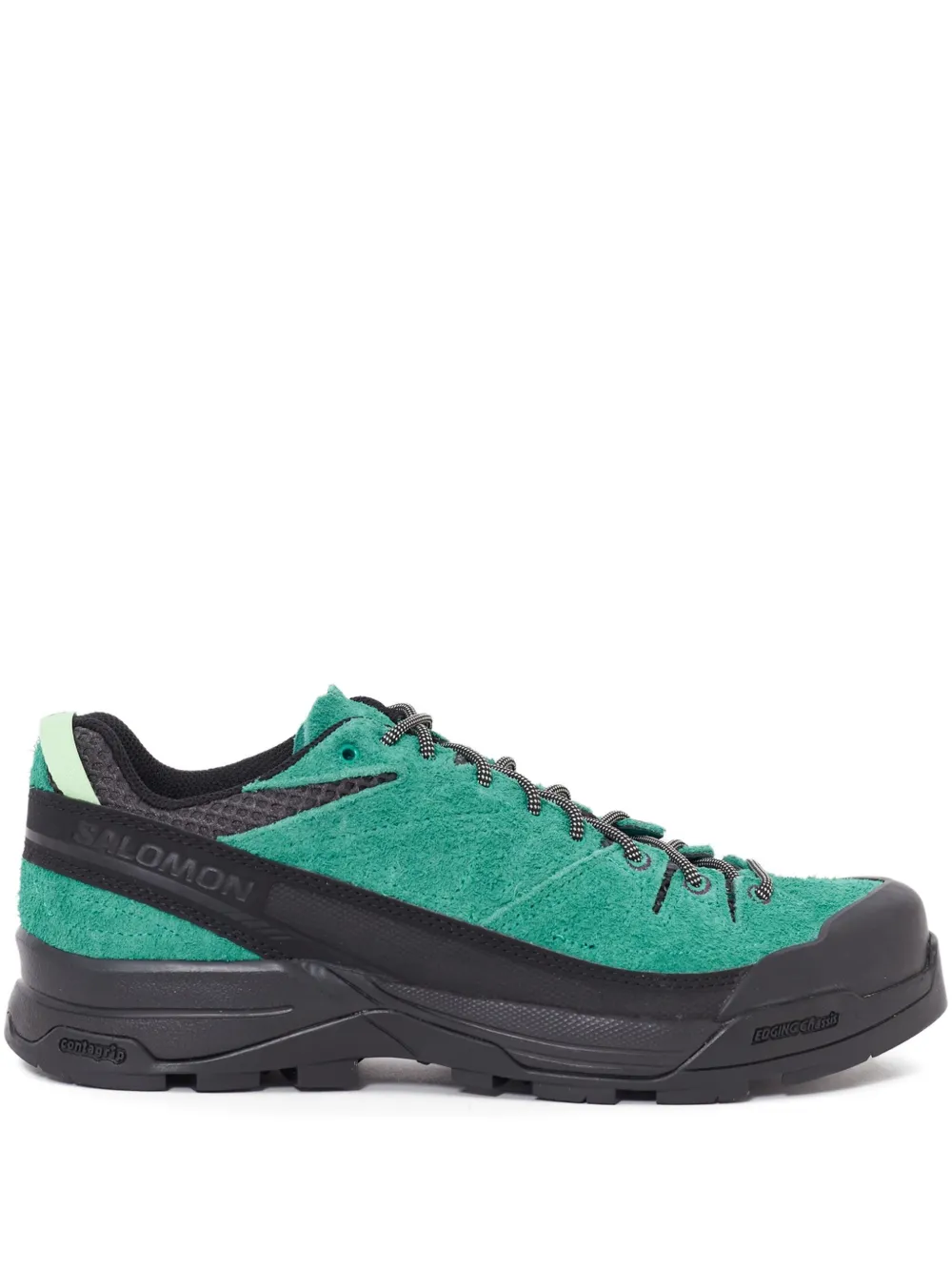 Salomon X-alp Suede Lace-up Sneakers In Green