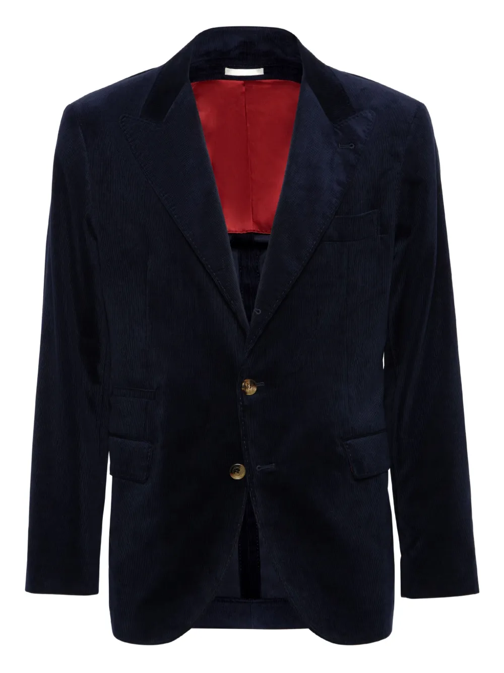 Brunello Cucinelli Velvet Two-button Blazer In Blue