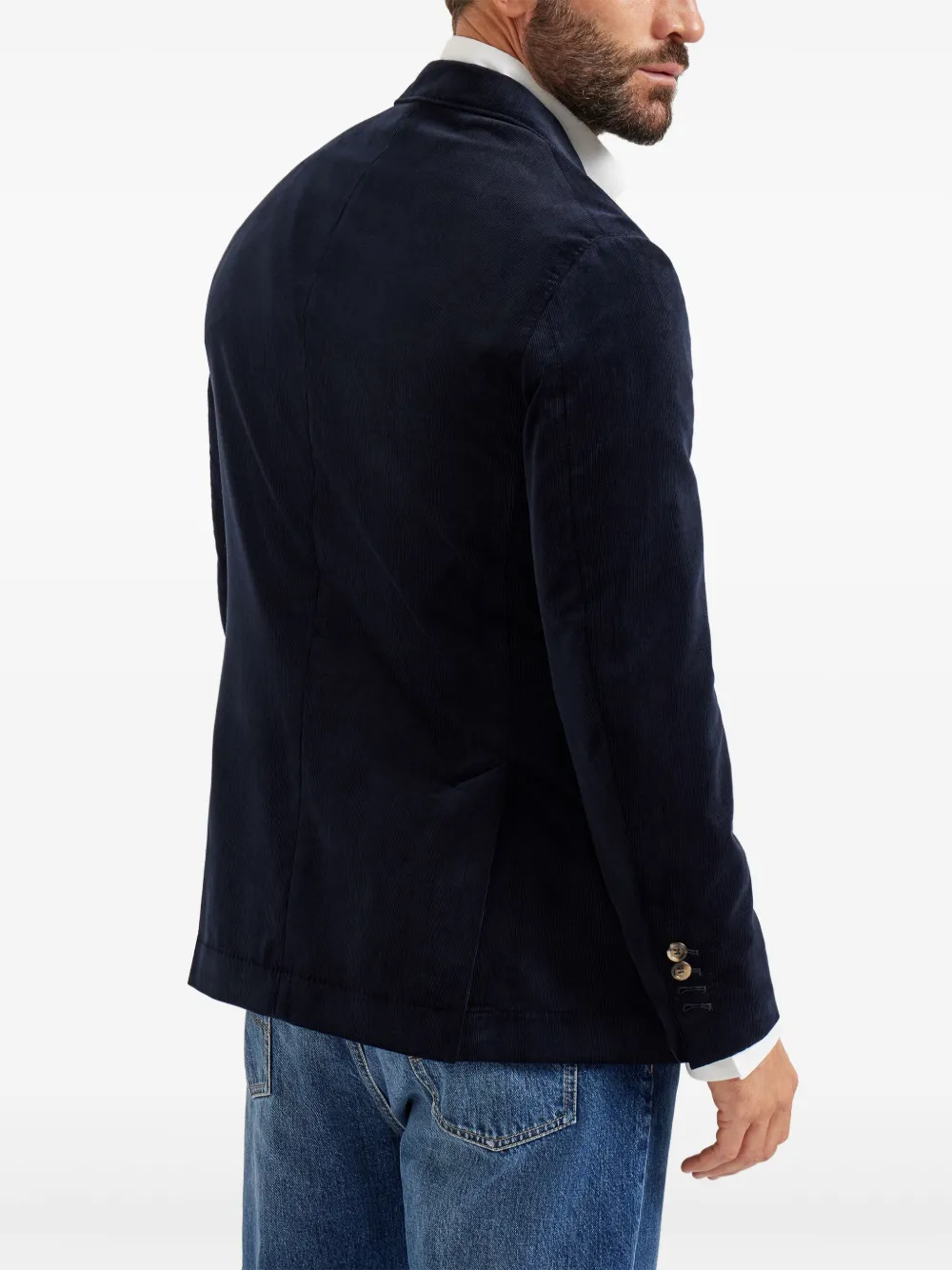 Brunello Cucinelli Velvet Two-button Blazer In Blue