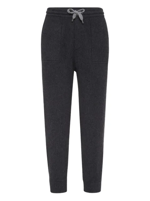 Brunello Cucinelli ribbed knit track pants