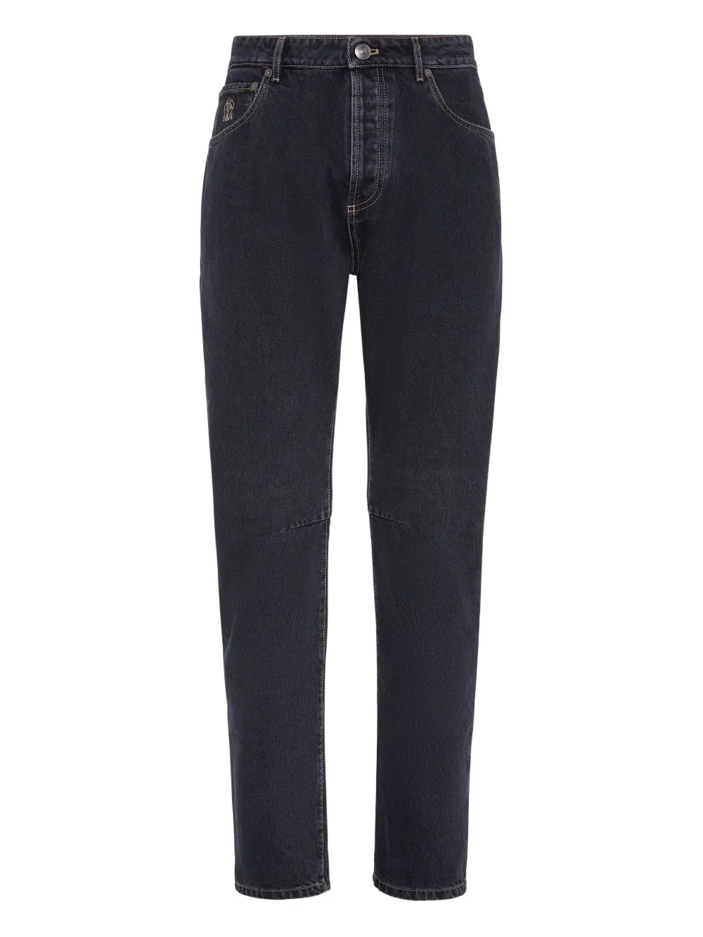Brunello Cucinelli Leisure five-pocket logo jeans Grijs