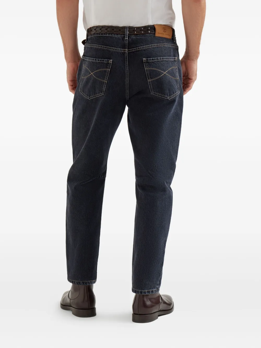 Brunello Cucinelli Leisure five-pocket logo jeans Grijs
