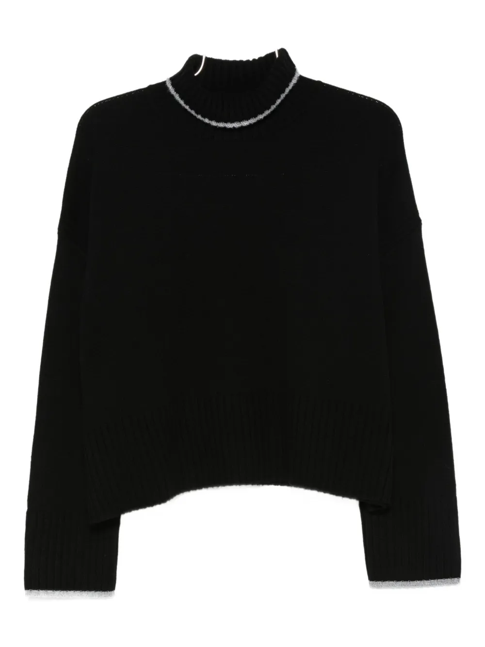 PINKO high-neck cropped sweater Zwart