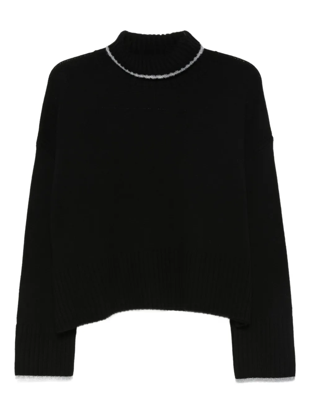 PINKO high-neck cropped sweater Zwart