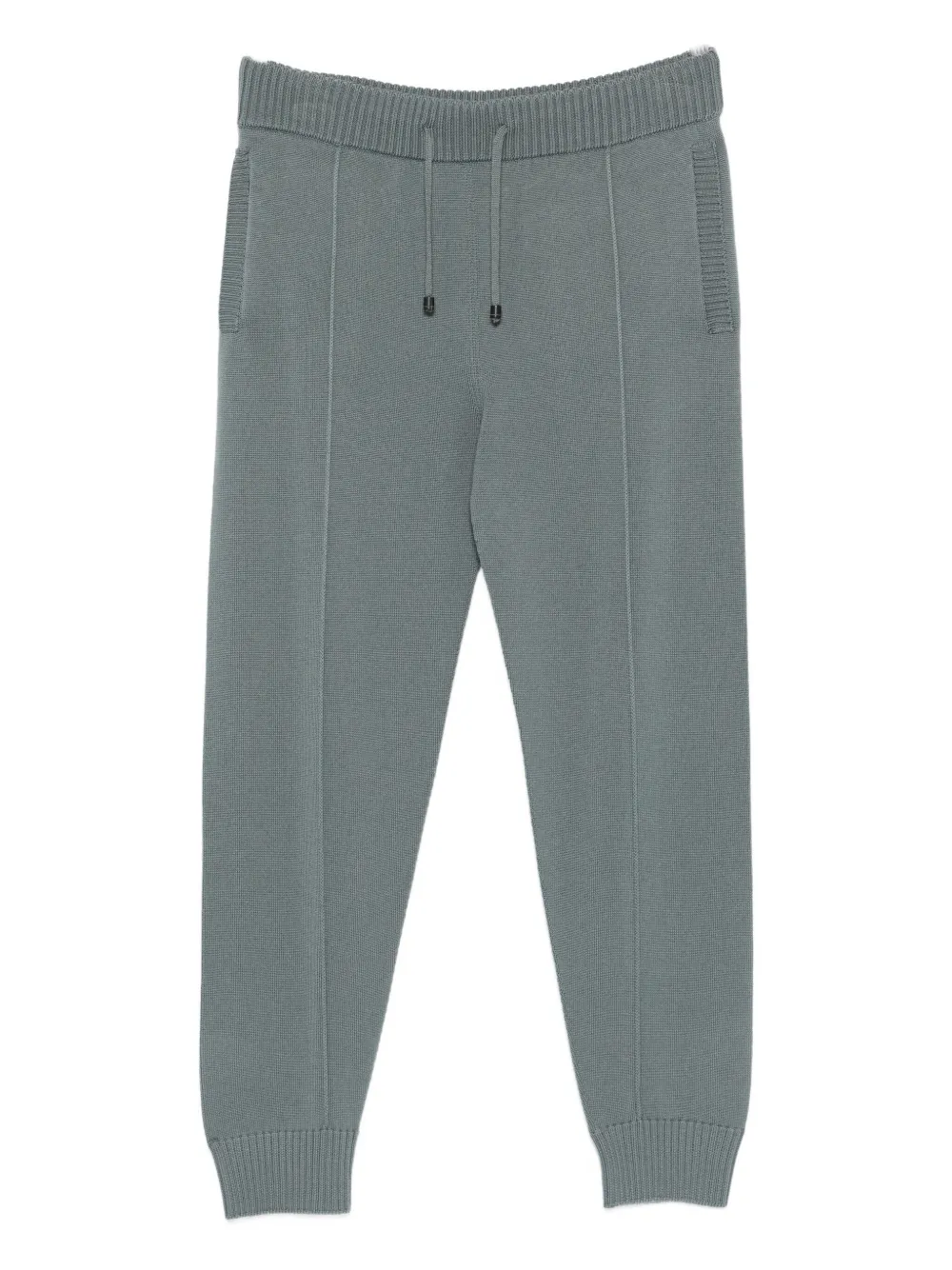 Drumohr Drawstring-waist Knitted Track Pants In Green