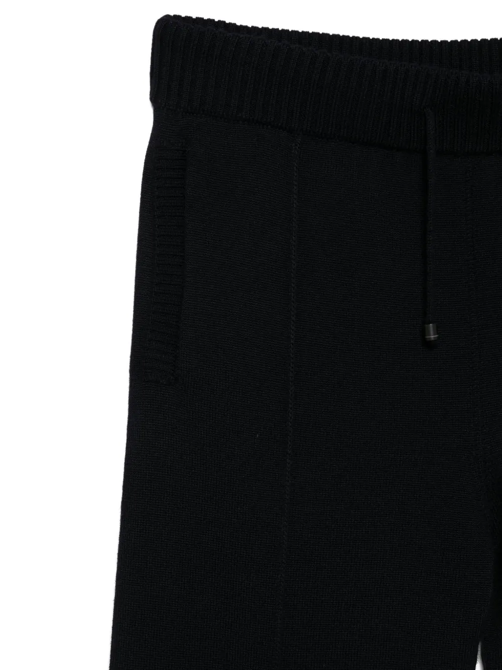 Drumohr Wollen trainingsbroek met geribbelde manchetten Blauw