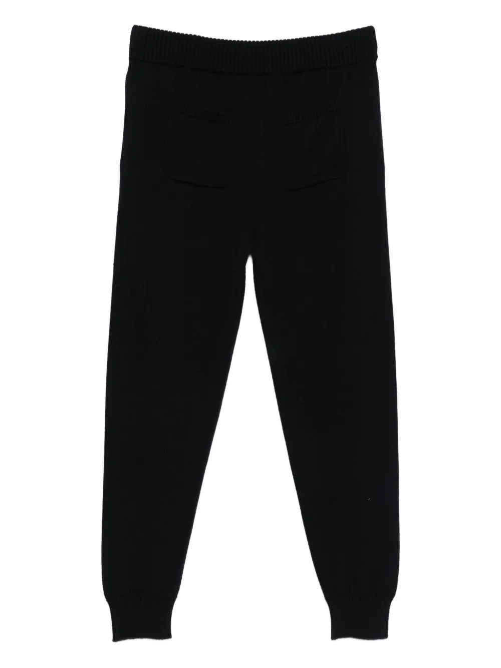 Drumohr Wollen trainingsbroek met geribbelde manchetten - Blauw