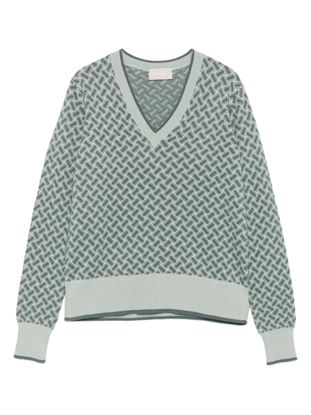 Drumohr v-neck sweater | Green | Image 1