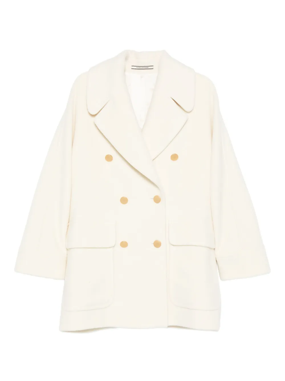 Tagliatore double-breasted patch-pocket coat | Neutrals | Image 1