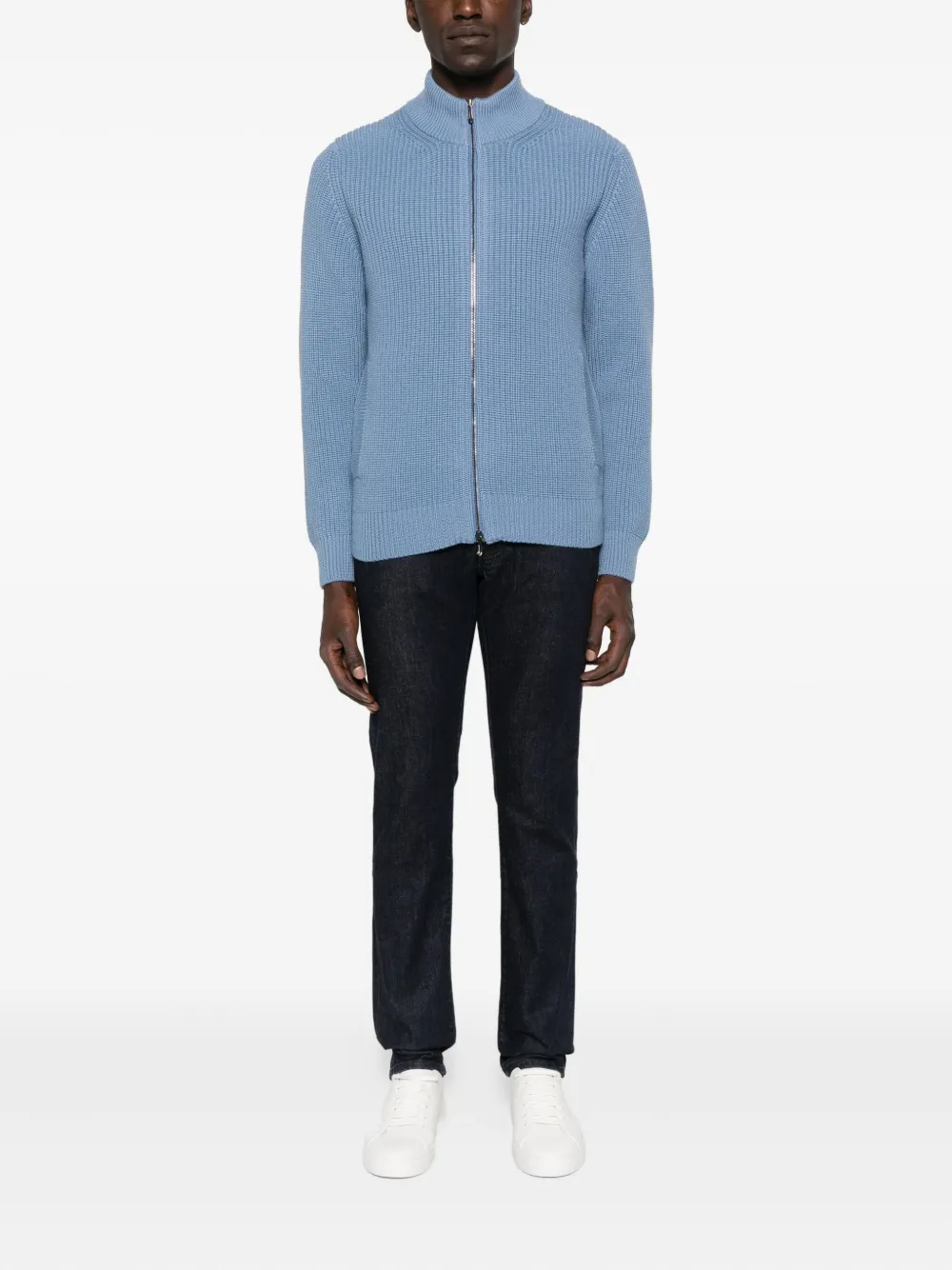 Drumohr Vest met rits Blauw