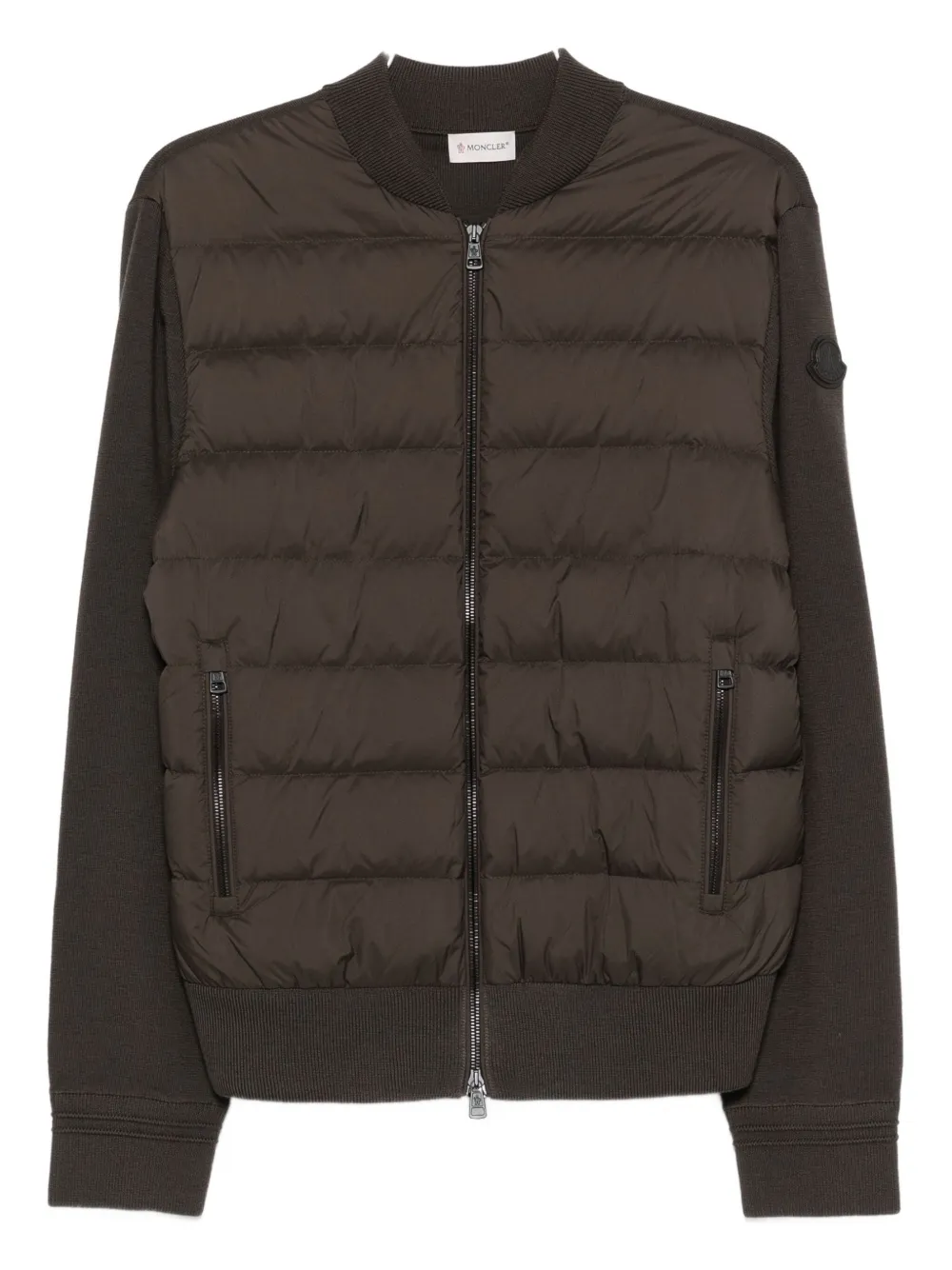 Moncler padded zip-up cardigan Bruin
