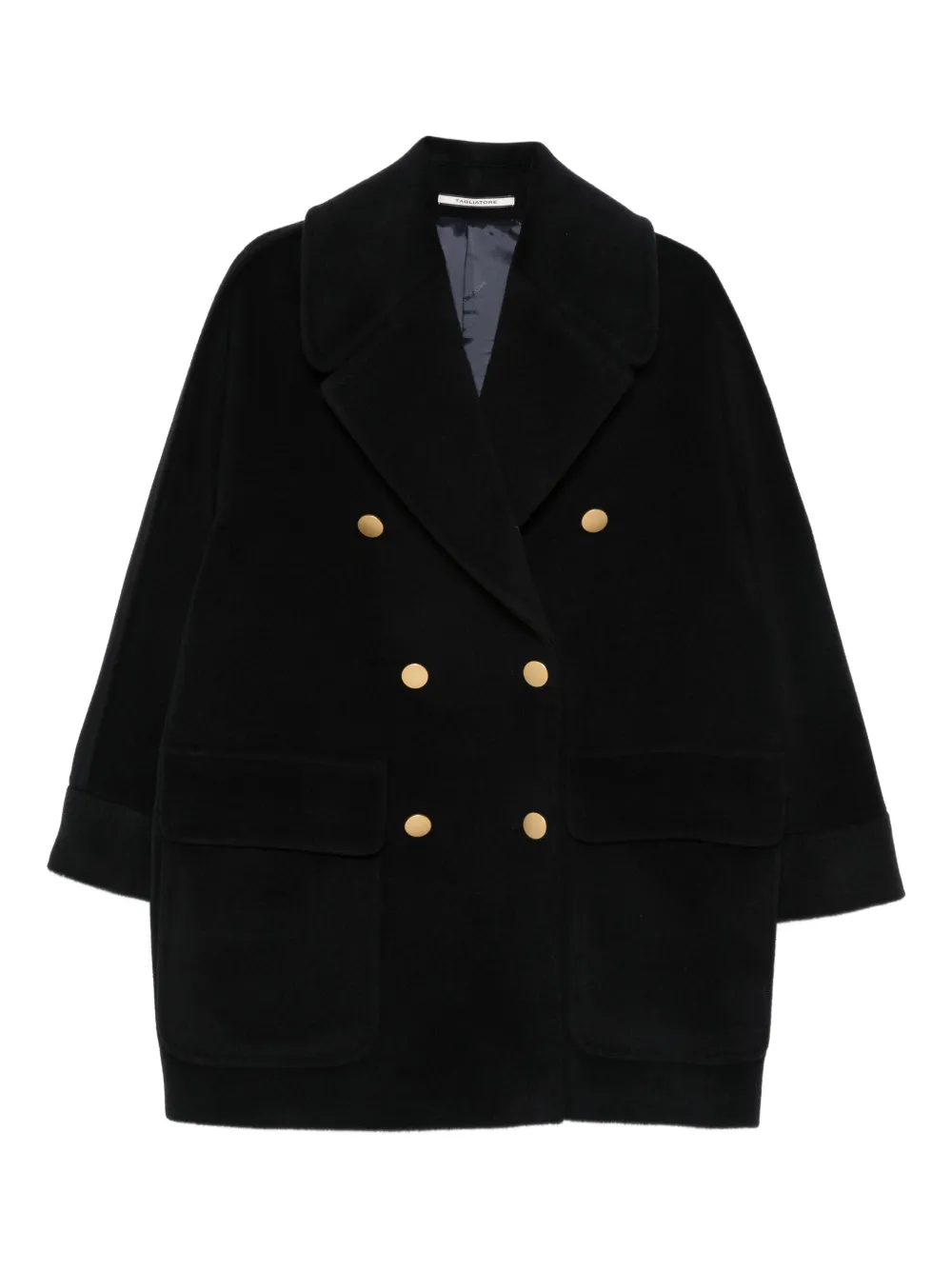 Tagliatore double-breasted patch-pocket coat Blauw