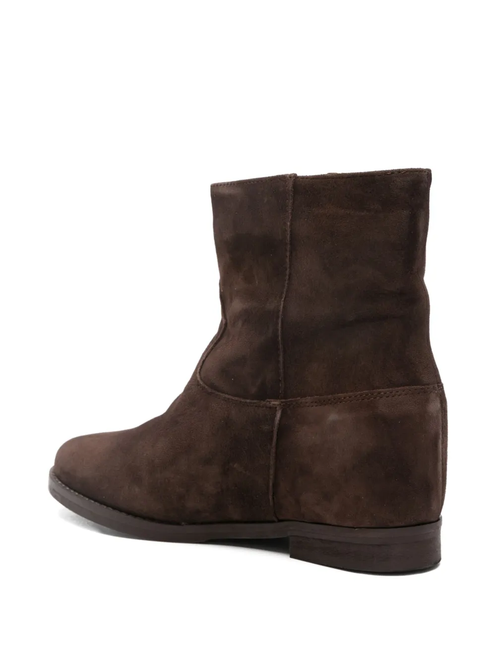 Julie Dee Suède laarzen met V-detail Bruin